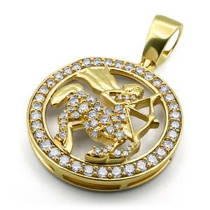 Personnalisé 925 Sterling Silver Sagittaire Signe Du Zodiaque Pendentif Moissanite Diamant Pendentif Signe Du Zodiaque Pendentif Cadeau Pour Anniversaire - Product Image 2