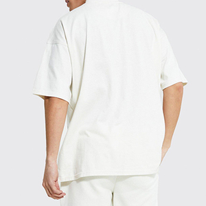 Verano personalizado 100% algodón en blanco hombres camisetas desgastadas ajuste suelto ropa de calle de gran tamaño rasgada impresa camiseta para hombres - Product Image 6