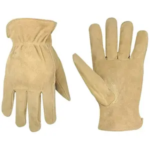 Soft Hand Safety 2023 Cow Split Leather Driving Gloves Custom Made Pakistan Supplier Best Driving Gloves