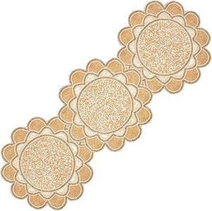 Christmas Decorative and Leaves Design Beaded <b>Runner</b> Placemat <b>Dining</b> <b>Table</b> Fancy Mat Handmade Decorative <b>Runners</b> for Wedding - Product Image 1