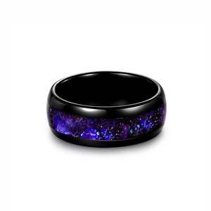 Jeulia Starry Sky Impression Tungsten Wedding Band Ring for Men - Product Image 1