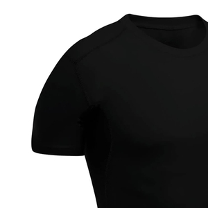 T-shirts de compression respirants et écologiques pour hommes, à manches courtes, col rond, en tissu Spandex/Polyester, personnalisables avec impression, faible coût - Product Image 5