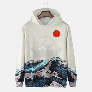 เสื้อฮู้ดแขนยาวผ้าฝ้าย100% แบบซับลิเมชันปรับแต่งเสื้อผ้าแฟชั่นแนวสตรีทแบบลำลอง - Product Image 1