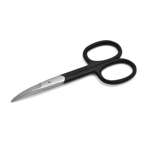 Ciseaux à ongles Couleur noire Poignée Pointe Pointe Finition satinée Ciseaux à cuticules Ciseaux à ongles 4 pouces en acier inoxydable - Product Image 2