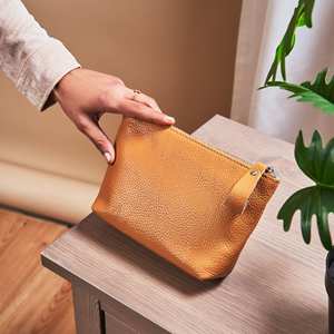 Portable en cuir spacieux articles de toilette sac cosmétique Double couche sac grande pochette pour femmes sac à main voyage maquillage sac LWCB-0053 - Product Image 5