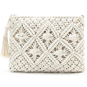 Macramé coloré pochette sac à main tissé à la main macramé portefeuille Boho sac à main avec franges acheter de l'Inde au prix de gros de l'Inde - Product Image 5