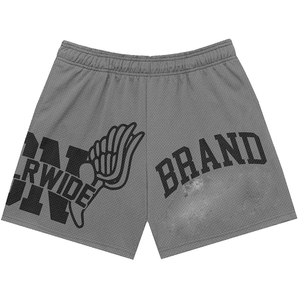 Premium 140 GSM Polyester <b>Mesh</b> Women Shorts Breathable Green White Graphic Print Custom <b>Screen</b> Print Logo women's shorts - Product Image 3