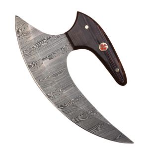 Couteau hachoir damas personnalisé coupe pizza unique couteau de chef garçons d'honneur cadeau d'anniversaire de mariage pour maman - Product Image 6