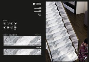 กระเบื้องบันไดพอร์ซเลนเคลือบ4ฟุตกันลื่นแบบทันสมัยสำหรับห้องนั่งเล่นโรงแรมส่งออกซีรีย์4กระเบื้องไรเซอร์ - Product Image 4