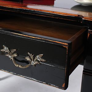 Meuble de table en bois massif no 1363 au design minimaliste pour le bureau ou le salon avec des pieds solides - Product Image 5