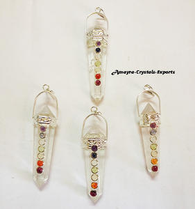 Ágata Selenita Negro Turmalina Galvanizado Stick Colgante Collar de cristal de alta calidad Comprar en línea de Amayra Crystals Exports - Product Image 5