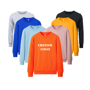 Sweat-shirt uni à col ras du cou unisexe avec logo personnalisé OEM sweat-shirts à capuche 100% coton vierge impression logo de haute qualité - Product Image 1