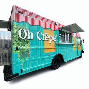 Nouvelle conception de camion de restauration mobile avec système d'eau, châssis en acier inoxydable et aluminium, 4 roues, alimentation intégrée, remorque de chariot de restauration rapide - Product Image 1