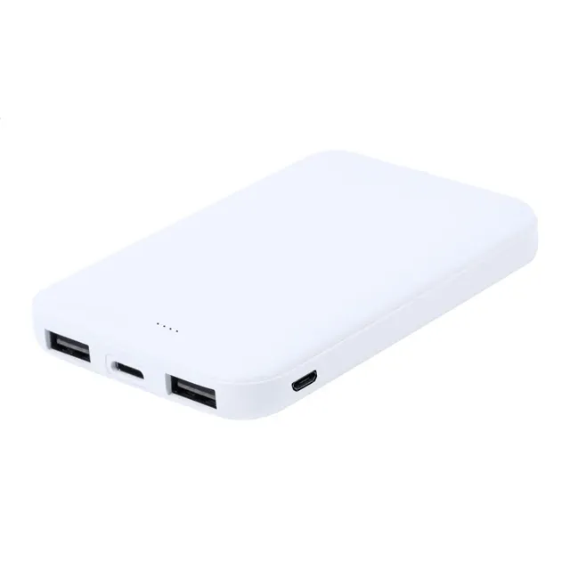 Genner Eco-Friendly Portable Power Bank with Four USB Ports in Recycled RABS for Promotional Use Supporting Mobile Phones