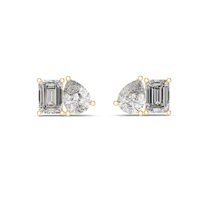 Pendientes de Diamantes de Laboratorio de 4 Quilates para Mujer, Claridad VVS-VS EF, Oro de 18 Quilates, 14 Quilates, 10 Quilates y Plata 925, Oro Rosa, Amarillo y Blanco - Product Image 1