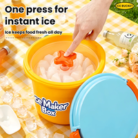 Seau à glace portable, bac à glaçons, seau à glace pour le camping en plein air, boîte à glaçons, récipient pour refroidir les boissons