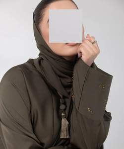 ชุดเดรสยาวลำลองแบบอิสลามสำหรับผู้หญิง ผ้าโพลีเอสเตอร์พิมพ์ลายตามสั่ง ระบายอากาศได้ดี ฮิญาบแบบอับบายา คอสูง ไซส์ใหญ่ - Product Image 5