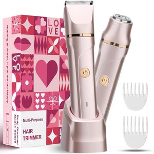 Rasoir électrique rechargeable pour femme, tondeuse pour la zone du bikini et les aisselles, étanche, épilateur facial avec lame en acier inoxydable - Product Image 4