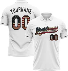 Polos de golf OEM para hombres y mujeres Uniforme deportivo con logotipo bordado personalizado con material de secado rápido - Product Image 1