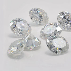 ห้องปฏิบัติการทรงวงรีสีขาวที่ได้รับการรับรองจาก giigi สร้างเพชรที่ได้รับการรับรองจาก giigi HPHT CVD เพชรที่ได้รับการปลูกฝัง - Product Image 1