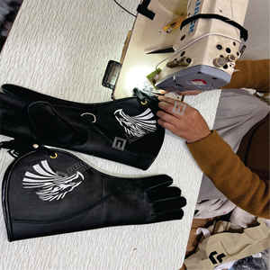 Nouveaux gants de fauconnerie en cuir véritable personnalisés, imperméables, légers en carbone, durables, piège à oiseaux, piège à aigle forestier, piège à animaux, tailles personnalisées - Product Image 6