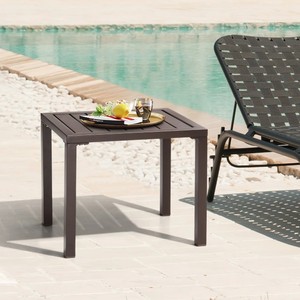 Table d'appoint d'extérieur Crestlive Table d'extrémité rectangulaire en aluminium Petite table de patio Table d'appoint d'extérieur Crestlive Aluminium - Product Image 2
