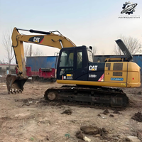 Excavatrice sur chenilles Caterpillar 320D, 20 tonnes, d'occasion, pour travaux de construction moyenne, excavatrice hydraulique Cat, engin de terrassement