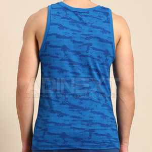 Customized Logo Professional Men's Tank <b>Top</b>-Breathable Knitted Casual Workout Gym Clothing (Polyester/Cotton) - Product Image 2