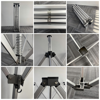 Kit de tente de salon professionnel en aluminium hexagonal robuste de 50 mm 10x10 pieds, impression personnalisée du toit ou des parois, gazebo d'exposition pour événements