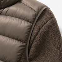 Manteau d'hiver pour femme en coton avec fausse capuche et fermeture éclair, manches en polaire respirante – Chaud et confortable – Vestes pour femme