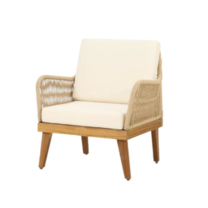 Sillas de Salón Hechas de Madera y Ratán, Combinadas con Asientos de Espuma Gruesa y Tela Suave - Product Image 3