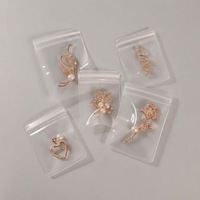 En stock, pochette de rangement pour bijoux en EVA transparente, sac d'emballage pour bijoux en plastique de luxe pour bagues, boucles d'oreilles, colliers, bracelets