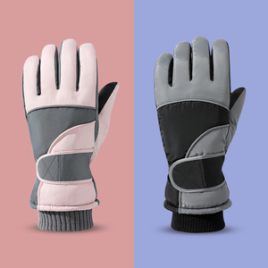 Direct Factory Custom Made Leather Ski Gloves Breathable Sports Winter Gloves <b>Thermal</b> <b>Water</b> Resistant Customizable for - Product Image 5