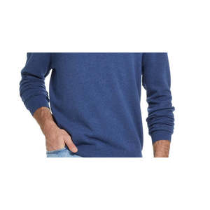 Maglione Vintage da Uomo con Zip a un Quarto, Impermeabile, in Cashmere Blu Navy, Taglia Piccola, Mezza Manica, Stampa Autunno/Inverno - Product Image 3
