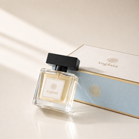 Flacon de parfum transparent givré 50ml 100ml, flacon de parfum vide, couleur personnalisable, impression d'un logo sur l'écran
