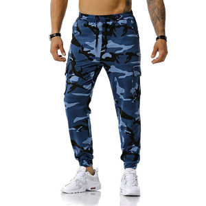 Pantalones Jogger de Camuflaje Urbano para Hombre con Bolsillos Cargo Utilitarios, Cintura con Cordón y Puños Elásticos para Entrenamiento al Aire Libre - Product Image 3