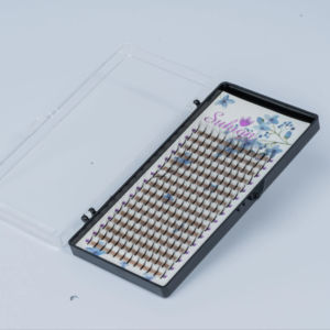 Ultra Dark Matte 0.07-0.15mm 2D Short Stem Pre-Made Volume Fans <b>Lash</b> Extensions Factory Price Volume Fans <b>Lash</b> Volumes" - Product Image 1