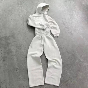 Manufactures Custom Heavyweight Cotton Solid Color Baggy <b>Tracksuit</b> <b>Winter</b> Casual Hoodie & Joggers Sportswear <b>Tracksuit</b> Set - Product Image 2