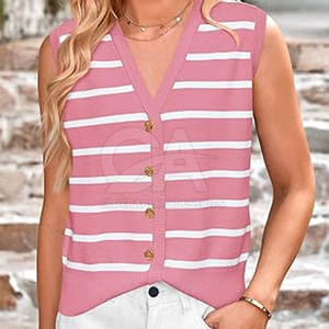 Wholesale Women <b>Sleeveless</b> Knit <b>Sweater</b> Fashion Pullover Vest Top Bulk <b>Sleeveless</b> <b>Sweaters</b> for Women - Product Image 2