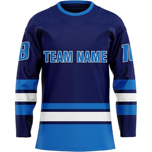 2025 maillot de Hockey sur glace haute qualité Polyester conception libre sublimé impression broderie Logo uniforme de Hockey personnalisé - Product Image 5