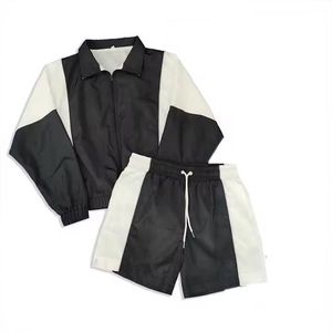 แจ็กเก็ตกันลม2023และเซตสั้นเสื้อแจ็กเก็ตมีฮู้ดแบบรูดซิปกางเกงไบเกอร์สองชิ้นสำหรับกีฬาวิ่งคาร์โก้กางเกงขี่จักรยาน - Product Image 6