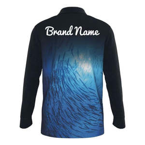 2025 impression de logo personnalisé grande taille hommes polos t-shirts UPF50 + séchage rapide sublimation impression à manches longues vêtements de pêche polos - Product Image 6