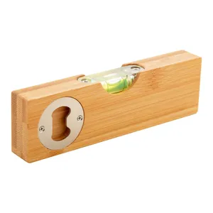 Nivel de burbuja de bambú Spiroo, artículos ecológicos para manualidades en madera - Product Image 1
