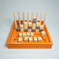 Puzzle 3D de luxe en bois Connect 4 jeu de société interactif éducatif Montessori jouet pour enfants et familles