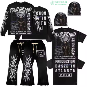 Super Quality Unisex Plus Size Winter <b>Track</b> <b>Suit</b> Jogging Custom Logo Solid 100% Cotton Heavyweight Streetwear Stone Wash Vintage - Product Image 5