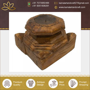 Gran oferta Kamal Art Craft clásico antiguo hierro de madera hecho a mano candelabro exclusivo diseño cónico acabado mate hogar - Product Image 4