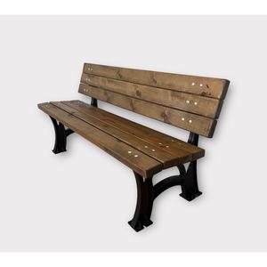 Durable Outdoor Rustic Modern Composite <b>Bench</b> with Solid Wood and WPC Frame 4-Seater for Gardens Patios & Parks - Product Image 1