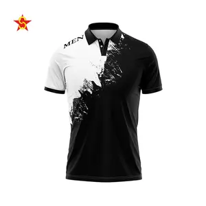 OEM Custom Polo Shirt QUICK DRY Spandex / Polyester Short Sleeve Casual Summer Printed Jersey Golf Men Polo Shirt