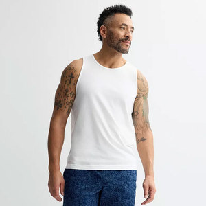 Respirant hommes Muscle coton personnalisé sans manches débardeur Gym musculation débardeurs gris foncé - Product Image 2