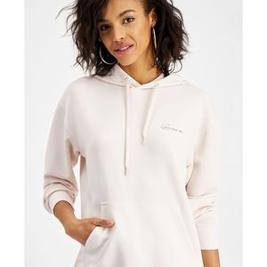 Felpa con cappuccio GUESS Effie da donna con logo metallizzato, in jersey traspirante, con cerniera ricamata, taglia XS, per l'autunno - Product Image 3